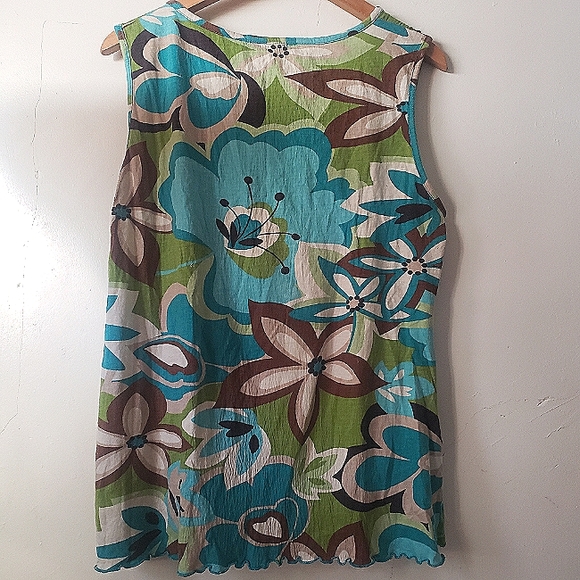 Dress Barn Women's Vintage Floral Sleeveless Top, Size M - Picture 2 of 5